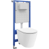 Mexen Rico podomietkový WC set Tex Slim s WC misou a pomaly uzatváracím sedadlom, biely - 610030720500