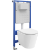 Mexen Rico sada podomietkového WC rám Tex Slim s WC misou Tornado a pomaly padajúcim sedátkom, biela - 610030720300T