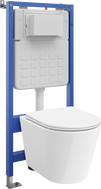 Mexen Rico sada podomietkového WC rám Tex Slim s WC misou Tornado a pomaly padajúcim sedátkom, biela - 610030720300T
