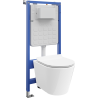 Mexen Rico zabudovaný WC set pneumatický rám Tex Air Slim s toaletnou misou Tornado a pomaly klesajúcim sedadlom, biely