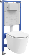 Mexen Rico podomietková WC sada s pneumatickým rámom Tex Air Slim s WC misou a pomaly uzatvárateľným sedadlom, biela