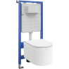 Mexen Sofia podomietkový WC set pneumatický stojan Tex Air Slim s WC misou Tornado a pomaly klesajúcim sedadlom, biela