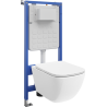 Mexen Timo podomietková WC sada pneumatický rám Tex Air Slim s WC misou Tornado a pomaly padajúcim sedadlom, biela