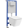 Mexen Madox podomietkový WC set rámtex Slim s WC misou a pomaly padajúcou doskou, biely - 610030154000