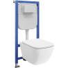 Mexen Timo podomietkový WC set, pneumatický rám Tex Air E s WC misou Tornado a pomaly zatvárajúcou sa doskou, biely