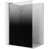 Mexen Kioto L sprchová stena Walk-in 80 x 200 cm, čierna ombre 8 mm, gun gray brúsená - 800-080-103-66-76