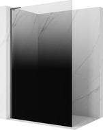 Mexen Kioto L sprchová stena Walk-in 100 x 200 cm, čierna ombre 8 mm, gun gray brúsená - 800-100-103-66-76