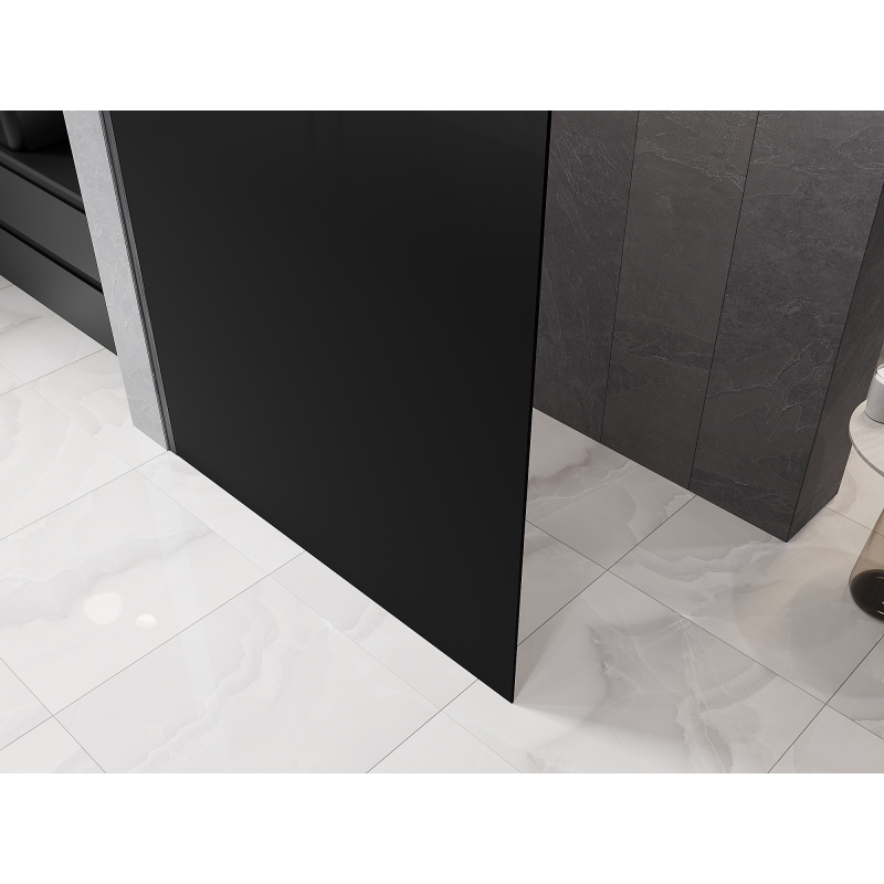 Mexen Kioto L sprchová stena Walk-in 110 x 200 cm, ombre čierna 8 mm, gun gray brúsená - 800-110-103-66-76
