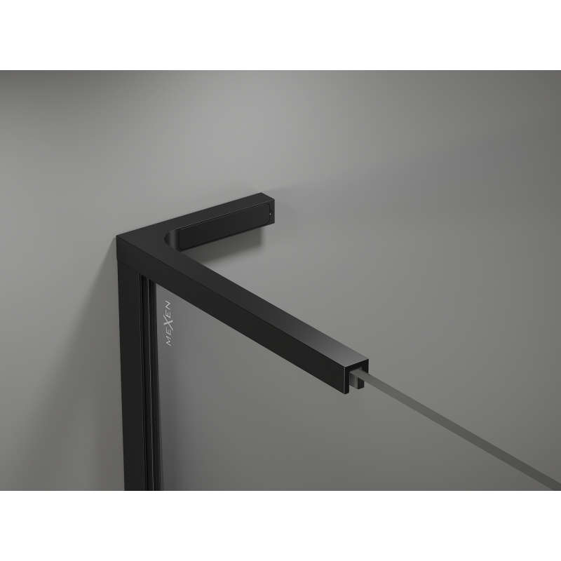 Mexen Kioto L sprchová stena Walk-in 90 x 200 cm, čierna ombre 8 mm, čierna - 800-080-103-70-76 - 800-090-103-70-76