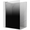 Mexen Kioto L Sprchová stena Walk-in 90 x 200 cm, ombre čierna 8 mm, gun metal - 800-090-103-95-76