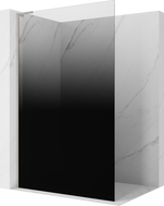 Mexen Kioto L sprchová stena Walk-in 90 x 200 cm, ombre čierna 8 mm, brúsený nikel - 800-090-103-97-76