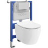 Mexen Carmen súprava podomietkového WC rám pneumatiky Tex Air XS-F s WC misou a pomaly padajúcim sedadlom, biela