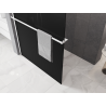 Mexen Kioto+ sprchová stena s poličkou Walk-in 90 x 200 cm, ombre čierna 8 mm, biela - 800-090-121-20-76