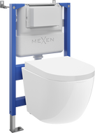 Mexen Lena podomietková WC sada Tex Air XS-F s pneumatickým rámom, WC mísou a pomaly sa sklápajúcim sedadlom, biela