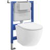 Mexen Lena zostava podomietkového WC rám pneumatický Tex Air XS-F s WC misou a pomaly padajúcim sedadlom, biela