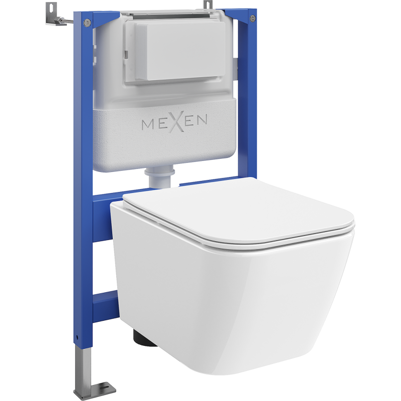 Mexen Madox podomietková WC sada pneumatický rám Tex Air XS-F s WC misou a pomaly padajúcim sedadlom, biela - 610830154000A