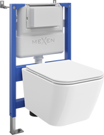 Mexen Madox podomietková WC sada pneumatický rám Tex Air XS-F s WC misou a pomaly padajúcim sedadlom, biela - 610830154000A