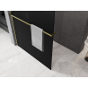 Mexen Kioto+ sprchová stena s poličkou Walk-in 90 x 200 cm, čierna ombre 8 mm, zlatá - 800-090-121-50-76