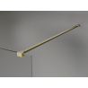 Mexen Kioto+ sprchová stena s policou Walk-in 80 x 200 cm, ombre čierna 8 mm, zlatá kartáčovaná - 800-080-121-55-76