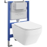 Mexen Riva podomietková WC sada pneumatický rám Tex Air XS-F s WC misou Tornado a pomaly uzatváracou doskou, biela