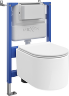 Mexen Sofia podomietkový WC set pneumatický rám Tex Air XS-F s WC misou Tornado a pomaly uzatvárajúcim sa sedadlom, biely