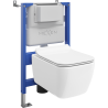 Mexen Stella Podomietkový WC set pneumatický rám Tex Air XS-F s WC misou a pomaly zatváracou doskou, biely - 610830680800A