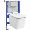 Mexen Teo zabudovaný WC set pneumatický rám Tex Air XS-F s miskou WC Tornado a pomaly padajúcou doskou, biely