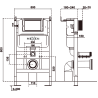 Mexen Teo zabudovaný WC set pneumatický rám Tex Air XS-F s miskou WC Tornado a pomaly padajúcou doskou, biely