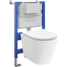Mexen Rico podomietkový WC set, pneumatický rám Tex Air XS-F s WC misou a pomaly sklápacím sedadlom, biely - 610830720500A