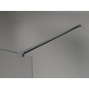 Mexen Kioto+ sprchová stena s poličkou Walk-in 140 x 200 cm, ombre čierna 8 mm, brúsená pušková šedá