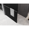 Mexen Kioto+ sprchová stena s poličkou Walk-in 90 x 200 cm, čierna ombre 8 mm, kovový odtieň - 800-090-121-95-76