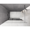 Mexen Kioto+ sprchová stena s poličkou Walk-in 90 x 200 cm, čierna ombre 8 mm, chróm - 800-090-121-01-76