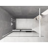 Mexen Kioto+ sprchová stena s poličkou Walk-in 150 x 200 cm, ombre čierna 8 mm, biela - 800-150-121-20-76