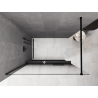 Mexen Kioto+ sprchová stena s poličkou Walk-in 70 x 200 cm, ombre čierna 8 mm, čierna - 800-070-121-70-76