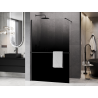 Mexen Kioto+ sprchová stena s poličkou Walk-in 90 x 200 cm, ombré čierna 8 mm, čierna - 800-090-121-70-76