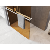 Mexen Kioto+ sprchová stena s poličkou Walk-in 80 x 200 cm, bronz 8 mm, biela - 800-080-121-20-32