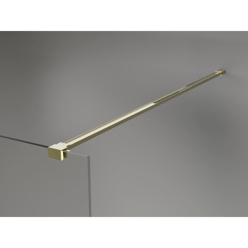Mexen Kioto+ sprchová zástena s poličkou Walk-in 90 x 200 cm, bronz 8 mm, zlatá - 800-090-121-50-32