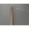 Mexen Kioto+ sprchová stena s poličkou Walk-in 80 x 200 cm, bronz 8 mm, brúsená meď - 800-080-121-65-32