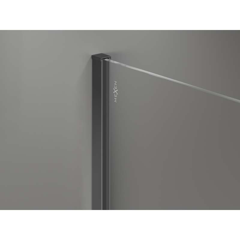 Mexen Kioto+ sprchová stena s poličkou Walk-in 90 x 200 cm, bronz 8 mm, gun metal - 800-090-121-95-32
