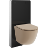 Mexen Lena nástenný WC set so vzdušným rámom Tex Air G s WC misou a pomaly zatváracím sedátkom, matné cappuccino