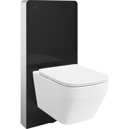 Mexen Riva nástenná WC súprava, pneumatický rám Tex Air G s WC misou Tornado a pomaly padacím sedadlom biela