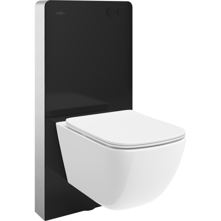 Mexen Timo nástená WC súprava pneumatický rám Tex Air G s WC misou Tornado a pomaly zatvárajúcim sedátkom, biela -