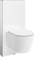 Mexen Carmen nástenný WC set rám pneumatický Tex Air G s WC misou Tornado a pomalým zatváraním sedadla, biely -