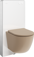 Mexen Lena povrchová WC sada s pneumatickým rámom Tex Air G s WC misou a pomaly zatvárajúcou sa doskou, cappuccino matná