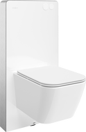 Mexen Madox Nástenná WC sada s pneumatickým rámom Tex Air G s WC misou a pomaly klesajúcim sedadlom, biela