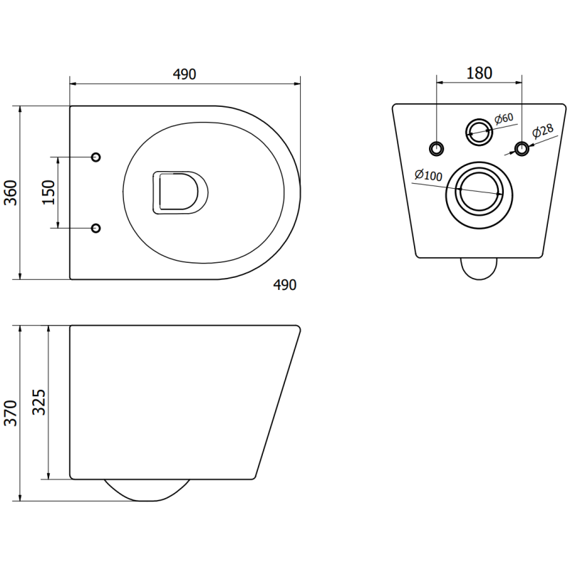 Mexen Rico Nadomový WC set pneumatický rám Tex Air G s WC misou Tornado a pomaly sklopnou doskou biely - 615030720200TA-20
