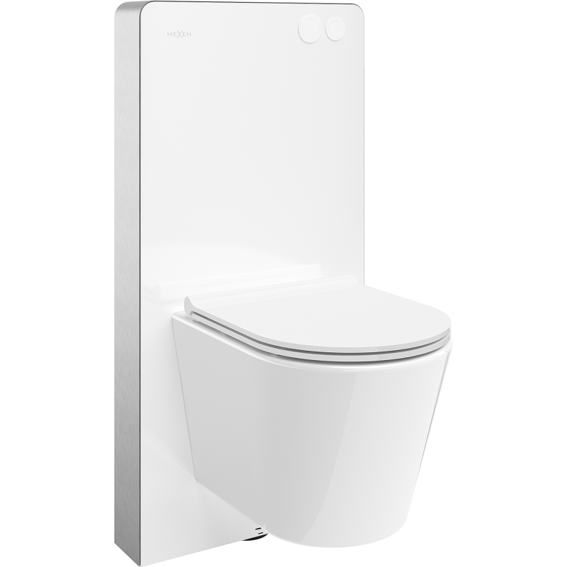 Mexen Rico Nástenný WC set s pneumatickým rámom Tex Air G s WC misou a pomaly klesajúcim sedadlom, biely - 615030720500A-20