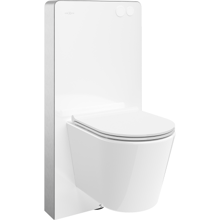 Mexen Rico Nástenný WC set s pneumatickým rámom Tex Air G s WC misou a pomaly klesajúcim sedadlom, biely - 615030720500A-20