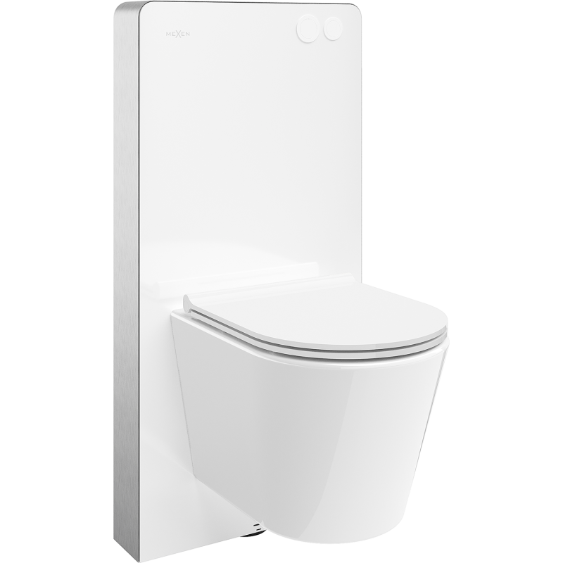 Mexen Rico nadomá montážna sada WC s pneumatickým rámom Tex Air G s WC misou Tornado a pomaly sklápajúcim sedadlom biela