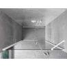 Mexen Mist-B sklopné sprchové dvere 120 cm, priehľadné, biele - 8A2-120-001-20-00
